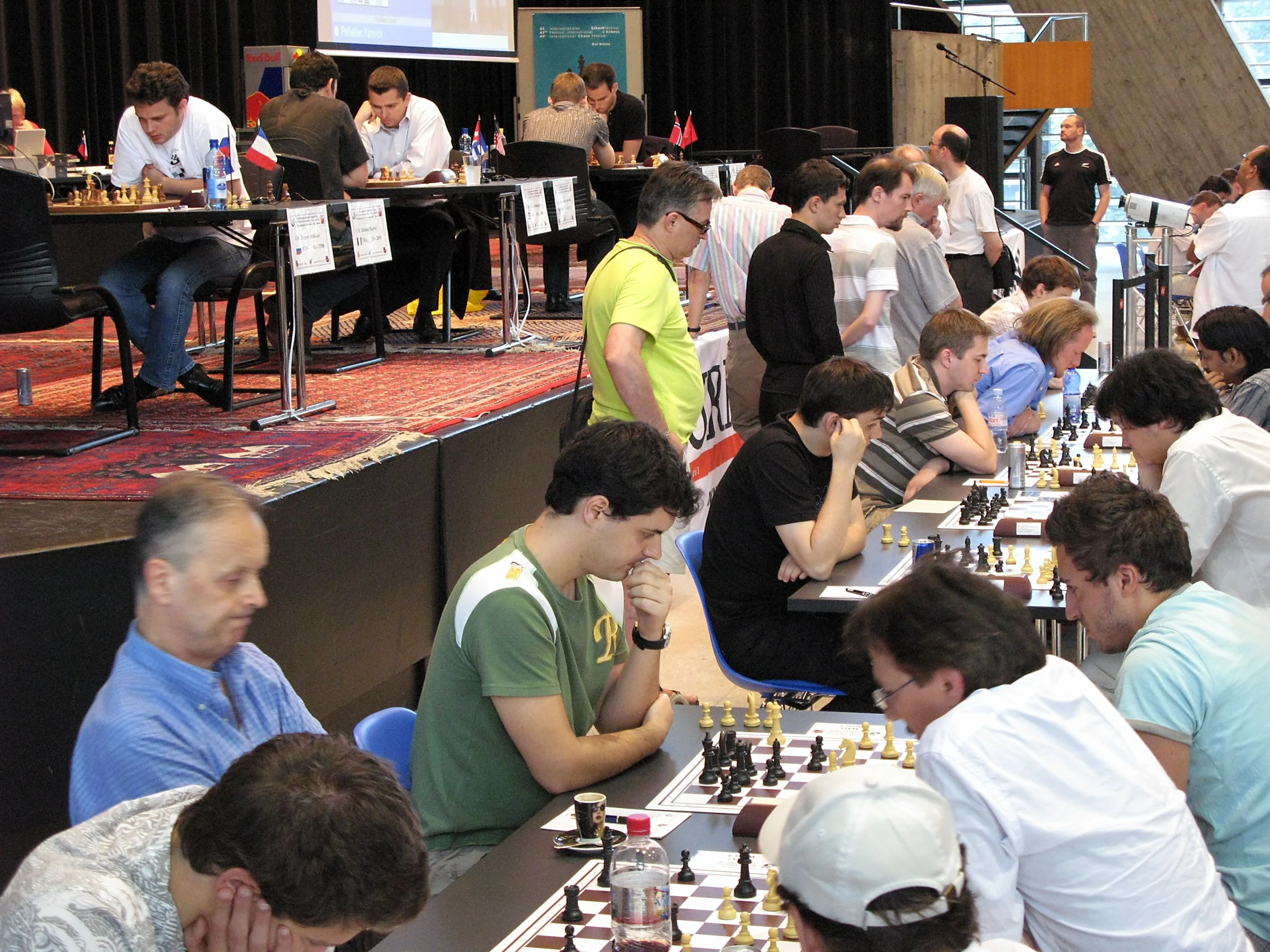 Petar Benković tokom partije na Biel Chess Festivalu 2008.